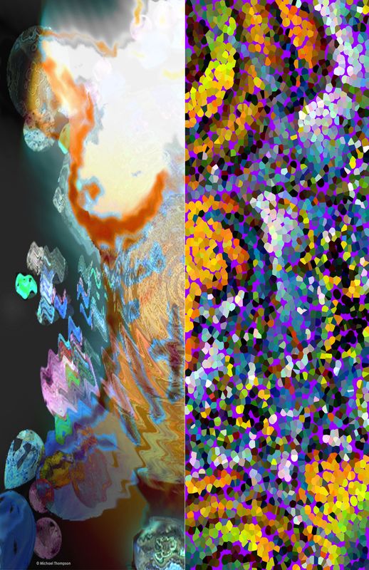 Female Torso Split Abstract print 11x17