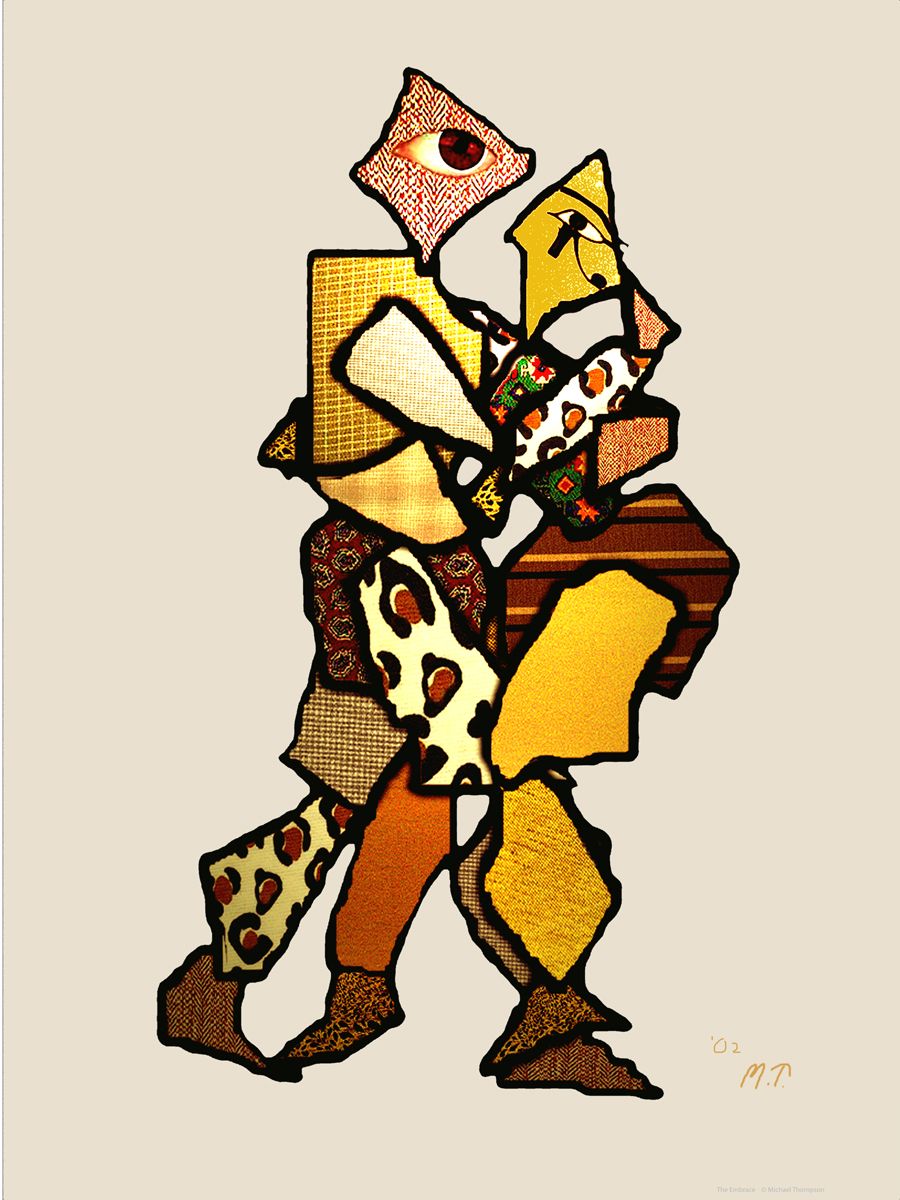 The Embrace digital Illustration print