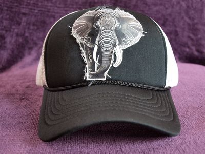 Elephant Distressed Patch - Foam Trucker cap