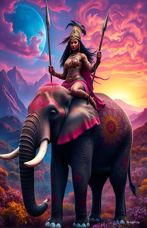 SC Elephant Rider 23 print