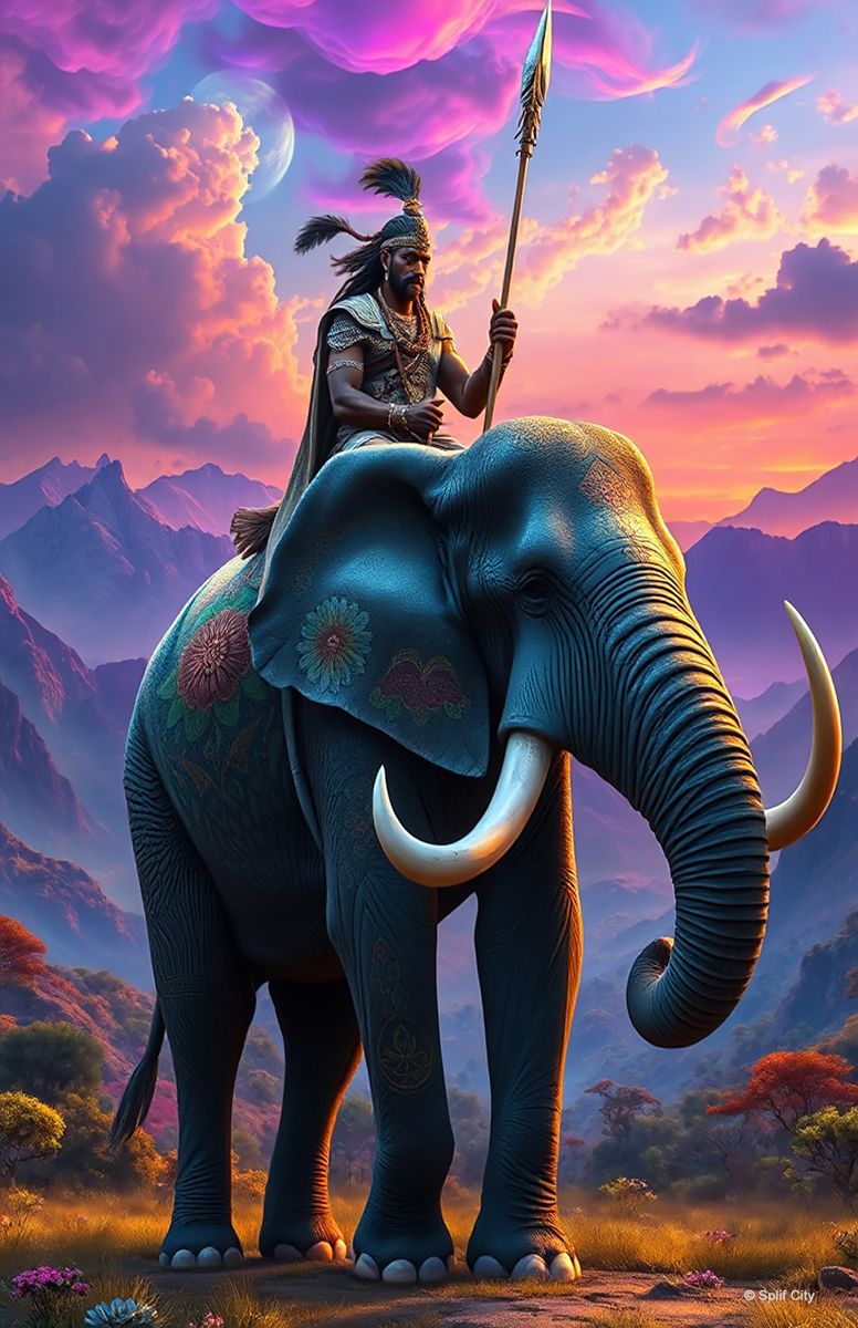 SC Elephant Rider 22 print