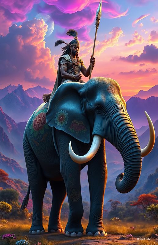 SC Elephant Rider 22 print