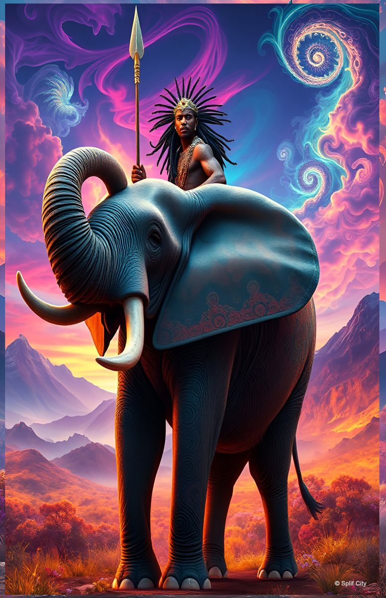 SC Elephant Rider 31 print