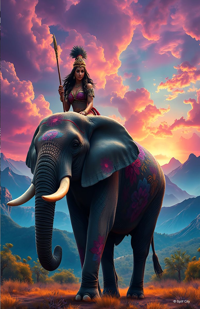 SC Elephant Rider 24 print