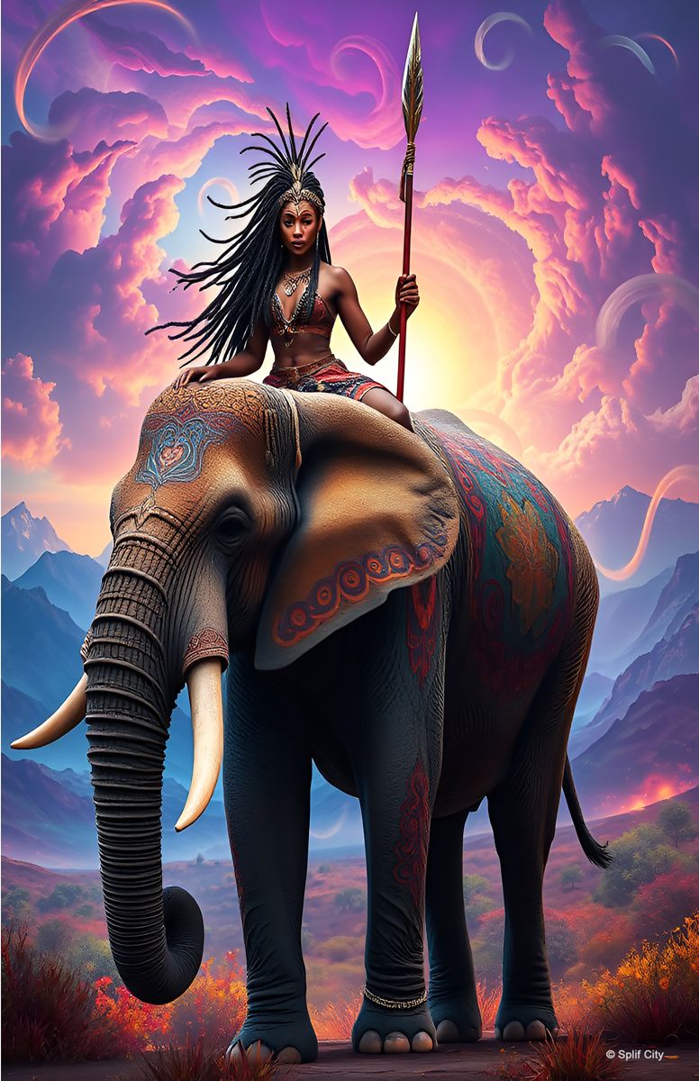 SC Elephant Rider 26 print