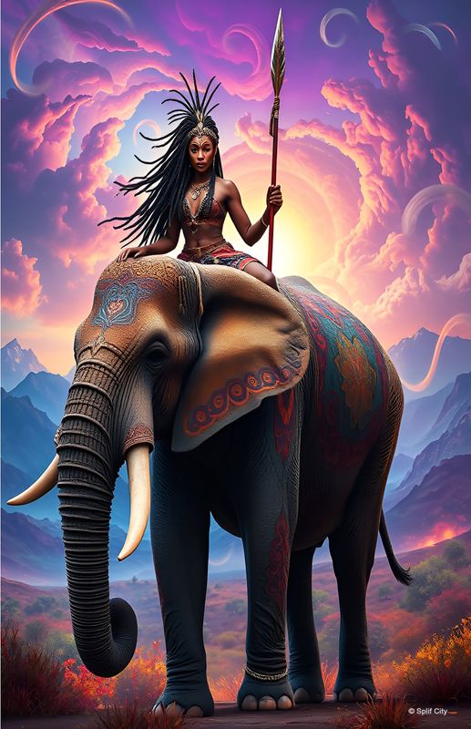 SC Elephant Rider 26 print