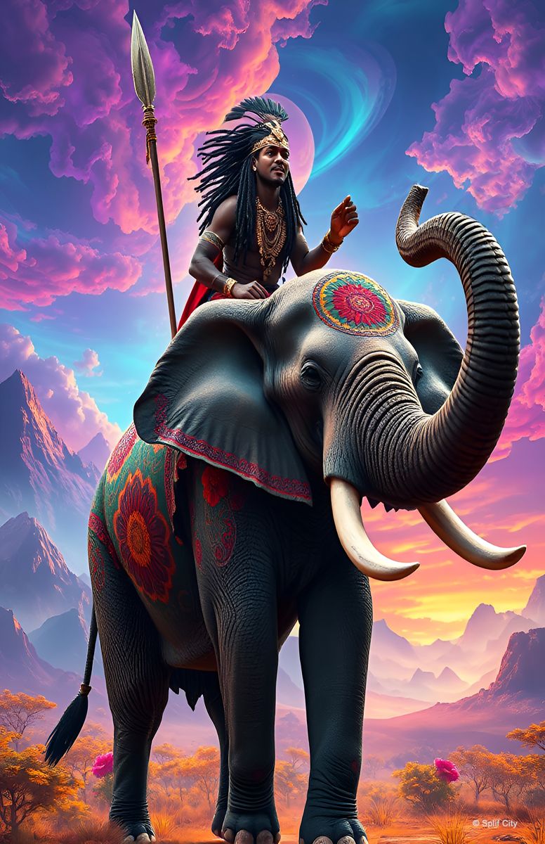 SC Elephant Rider 29 print