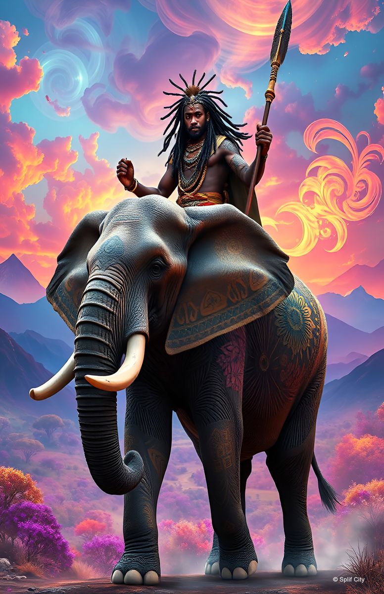 SC Elephant Rider 30 print