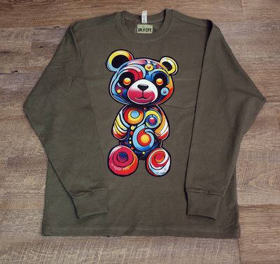 Trippy Bear 1 PREMIUM long sleeve tee - avail. in 5 colors Trippy Bear 1 PREMIUM long sleeve tee - avail. in 5 colors