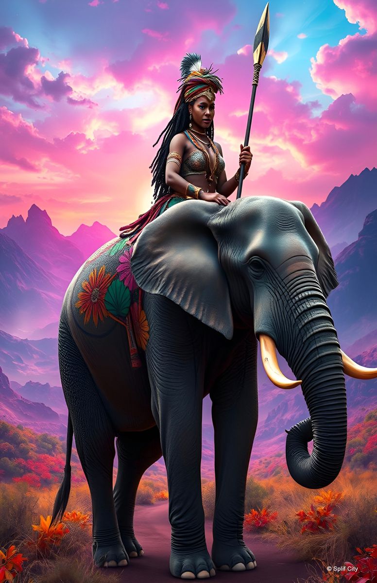 SC Elephant Rider 19 print