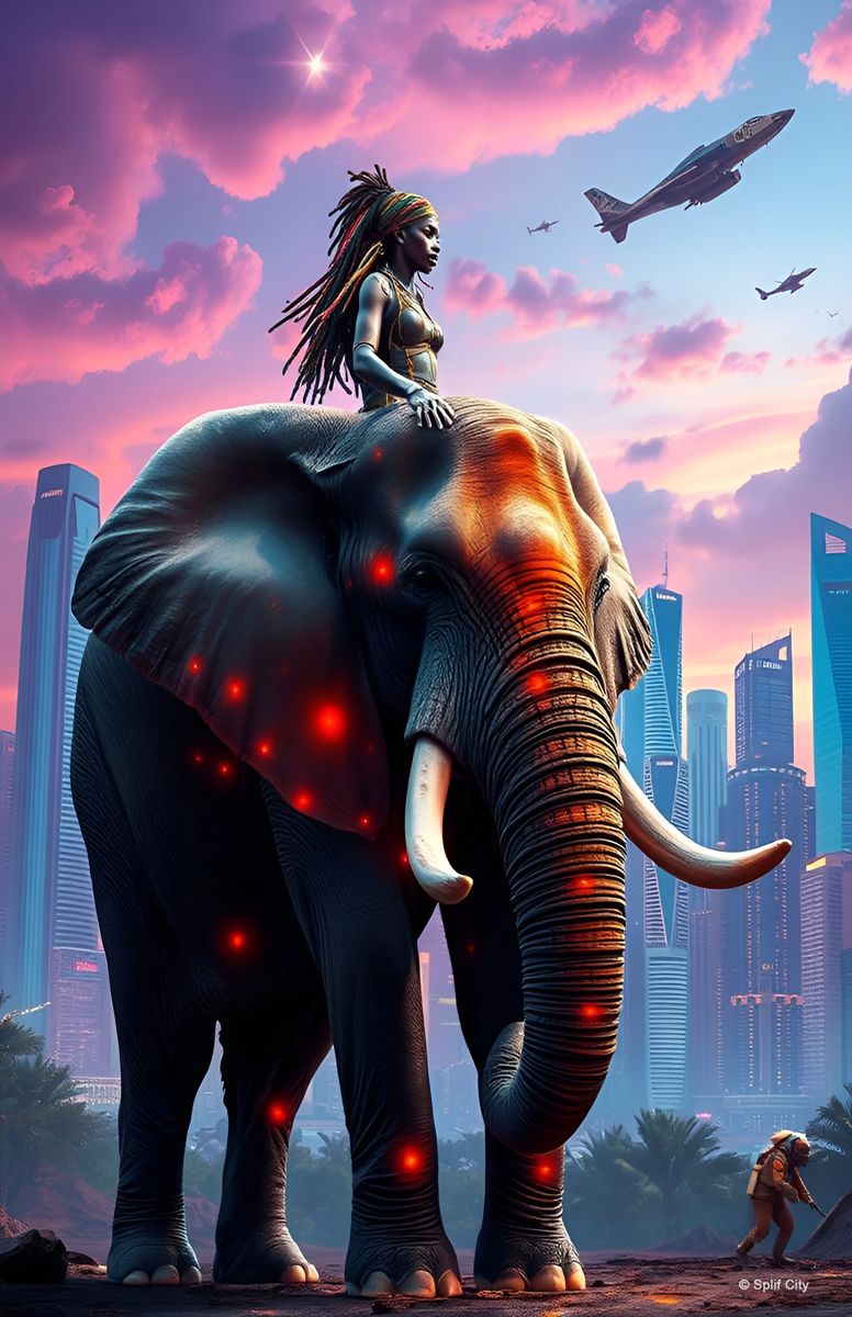 SC Elephant Rider 17 print