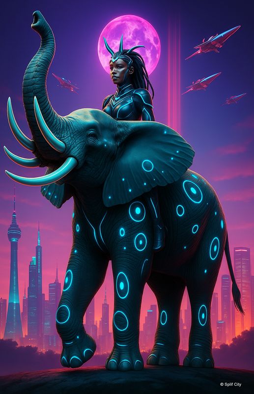 SC Elephant Rider 1 print