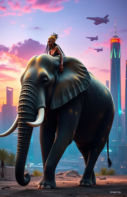 SC Elephant Rider 21 print