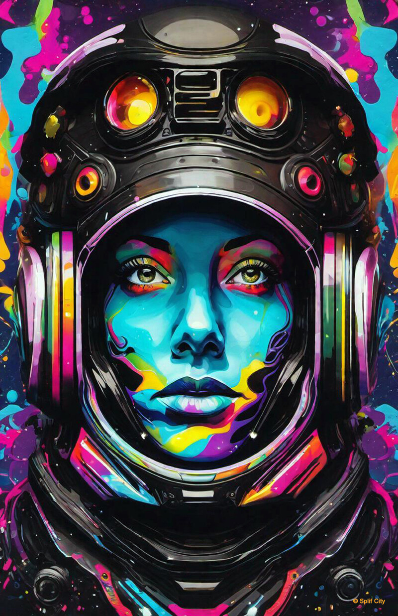 SC Trippy Astronaut 4 print