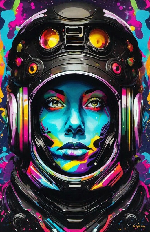 SC Trippy Astronaut 4 print