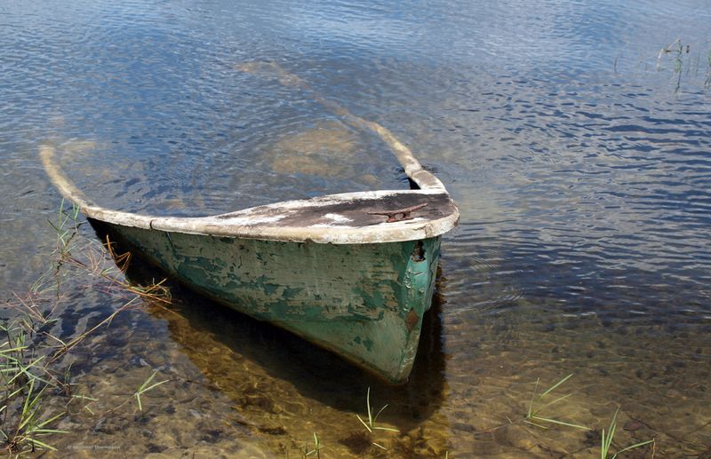 Boat Submerged photographic print 11x17