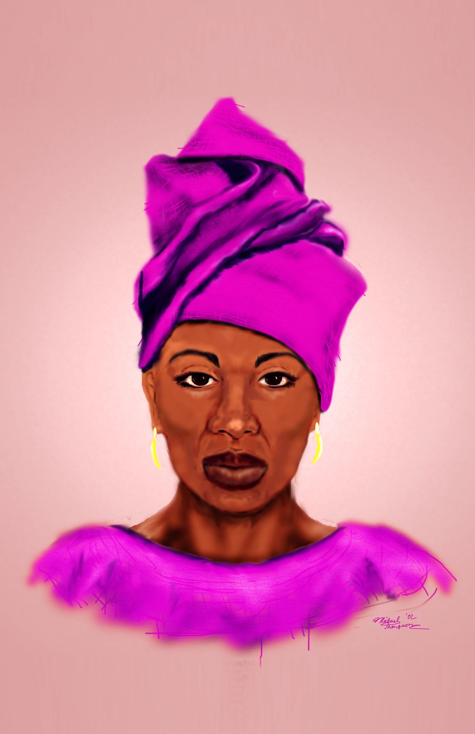 African Queen digital Painting print 11x17