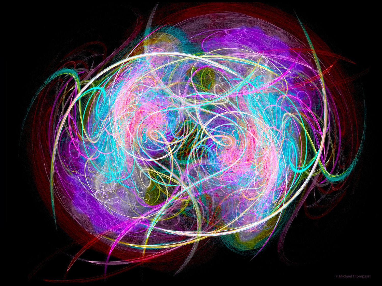 Swirl Abstract Fractal Illustration canvas wrapped print 18x24