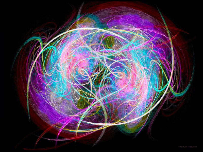 Swirl Abstract Fractal Illustration canvas wrapped print 18x24