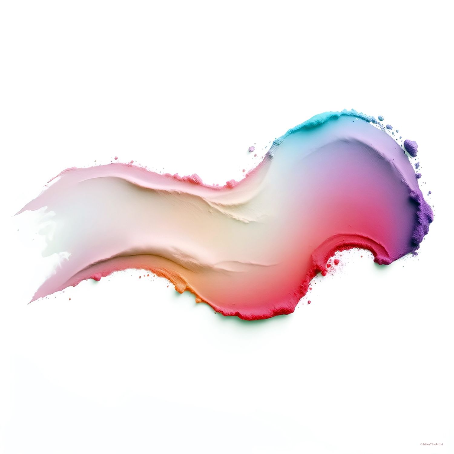 Powder Wave 2 canvas wrapped print 24x24