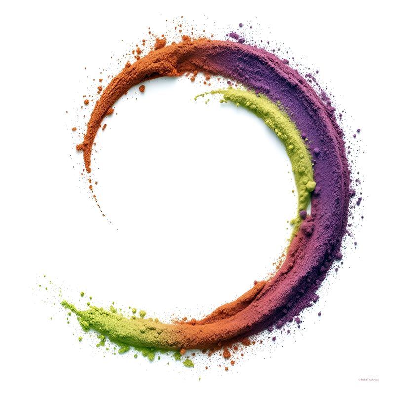 Powder Spiral 2 canvas wrapped print 24x24