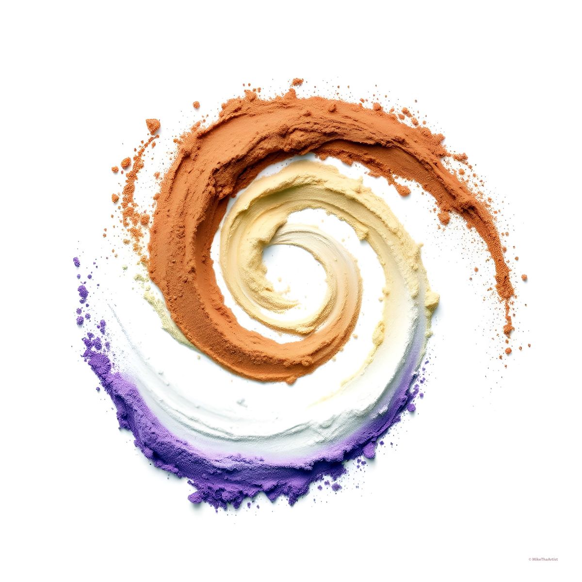 Powder Spiral 4 canvas wrapped print 24x24