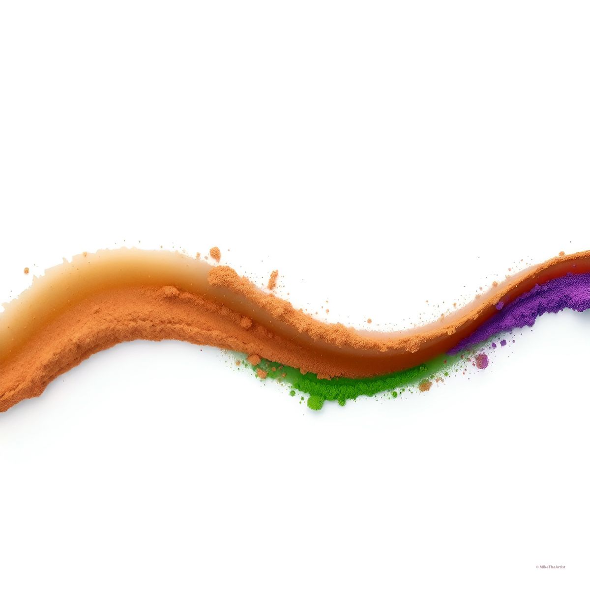 Powder Wave 2C canvas wrapped print 24x24