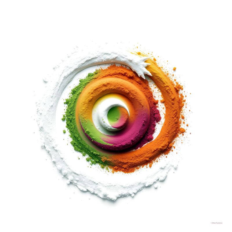 Powder Spiral 3 canvas wrapped print 24x24