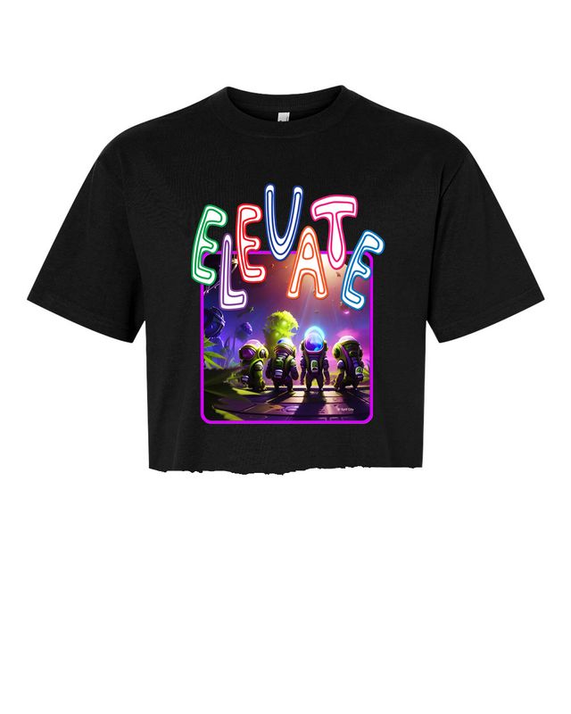 Deep Space Elevate Premium cropped graphic tee