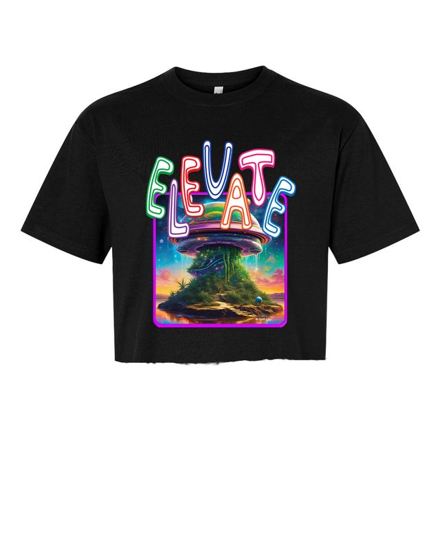Weed House Elevate Premium cropped graphic tee