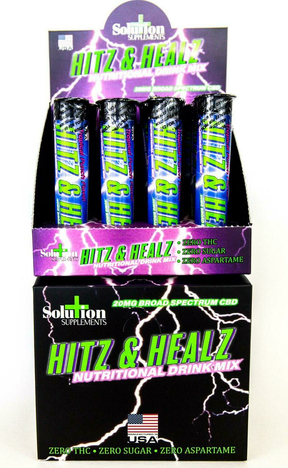 Hitz & Healz in Display Box 240mg CBD (12 Count)
