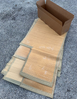 Tatami Omote Target - Used Japanese Blemish L Cut Mats (Box of 10)