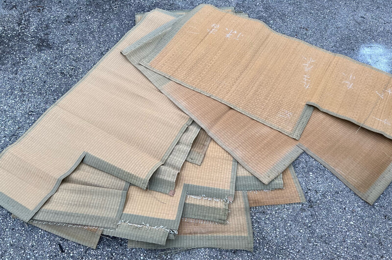 Tatami Omote Target - Used Japanese Blemish L Cut Mats (Box of 10)