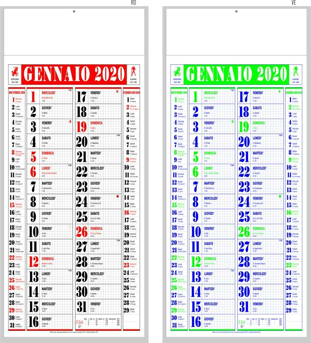 Calendario MAXI QUADRETTATO 12 fogli