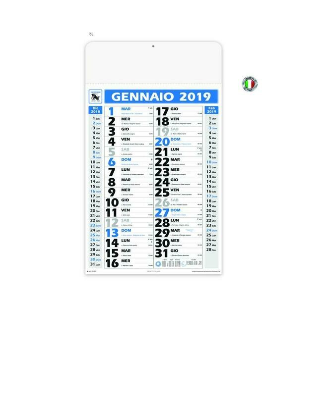 Calendario OLANDESEMINI mensile 12 fogli