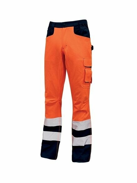 Pantalone invernale U-POWER alta visibilità  ORANGE FLUO light  - HL155OF, COLORE: code HL155OF col. ORANGE FLUO