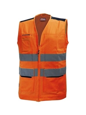 Gilet Alta Visibilità SMART - ORANGE FLUO - U-Power HL153OF Gilet Alta Visibilità SMART - ORANGE FLUO - U-Power HL153OF