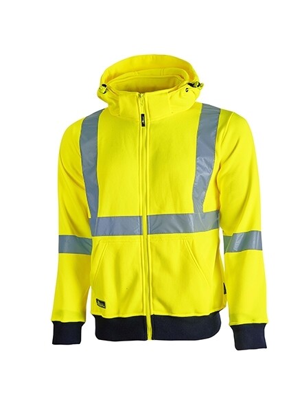 U-POWER Melody HL180YF - YELLOW FLUO - Felpa full zip con strisce riflettenti U-POWER Melody HL180YF - YELLOW FLUO - Felpa full zip con strisce riflettenti