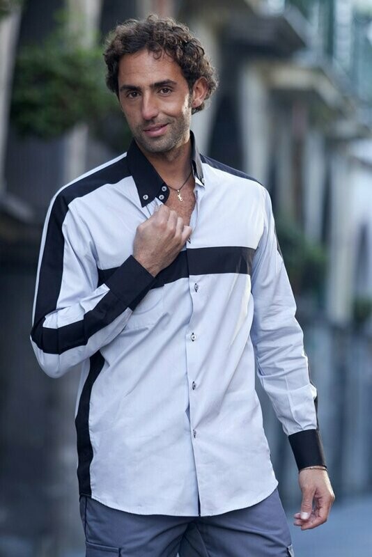 Camicia uomo in Cotone Team - L103