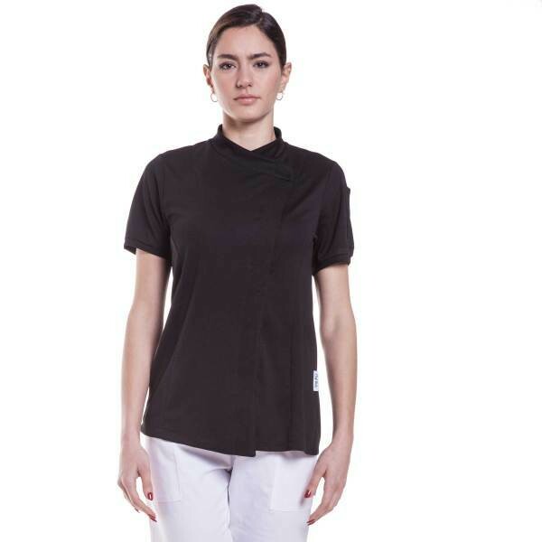 E053 Giacca cuoco donna fit comfort nero