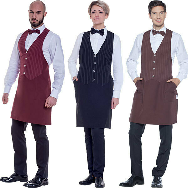 Grembiule Sommelier Gessato 4 bottoni