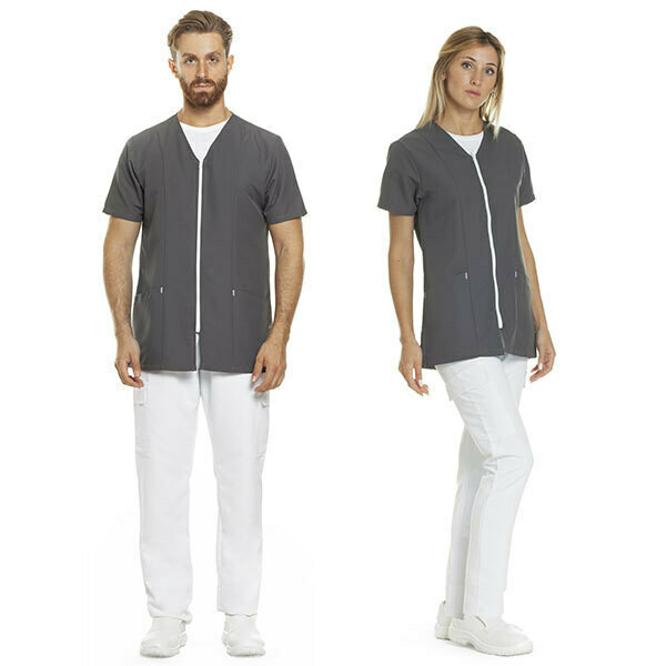 Casacca zip unisex grigia