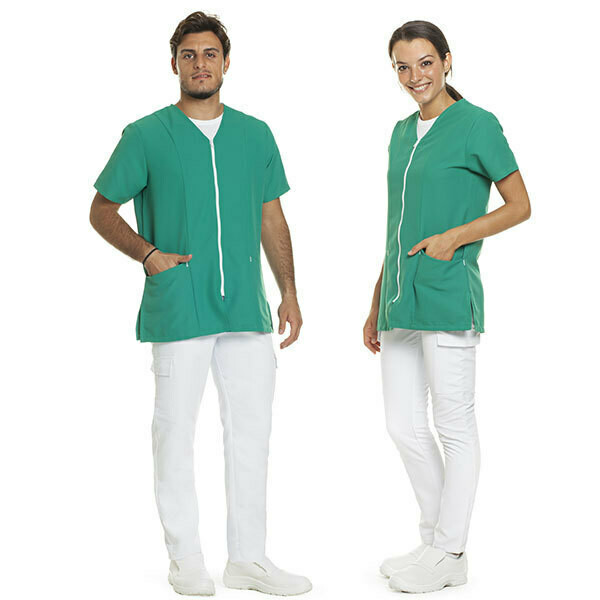 Casacca zip unisex verde