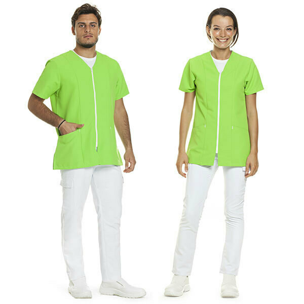 Casacca zip unisex verde mela