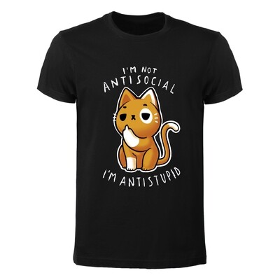 T-shirt Uomo - I'm not antisocial I'm antistupid