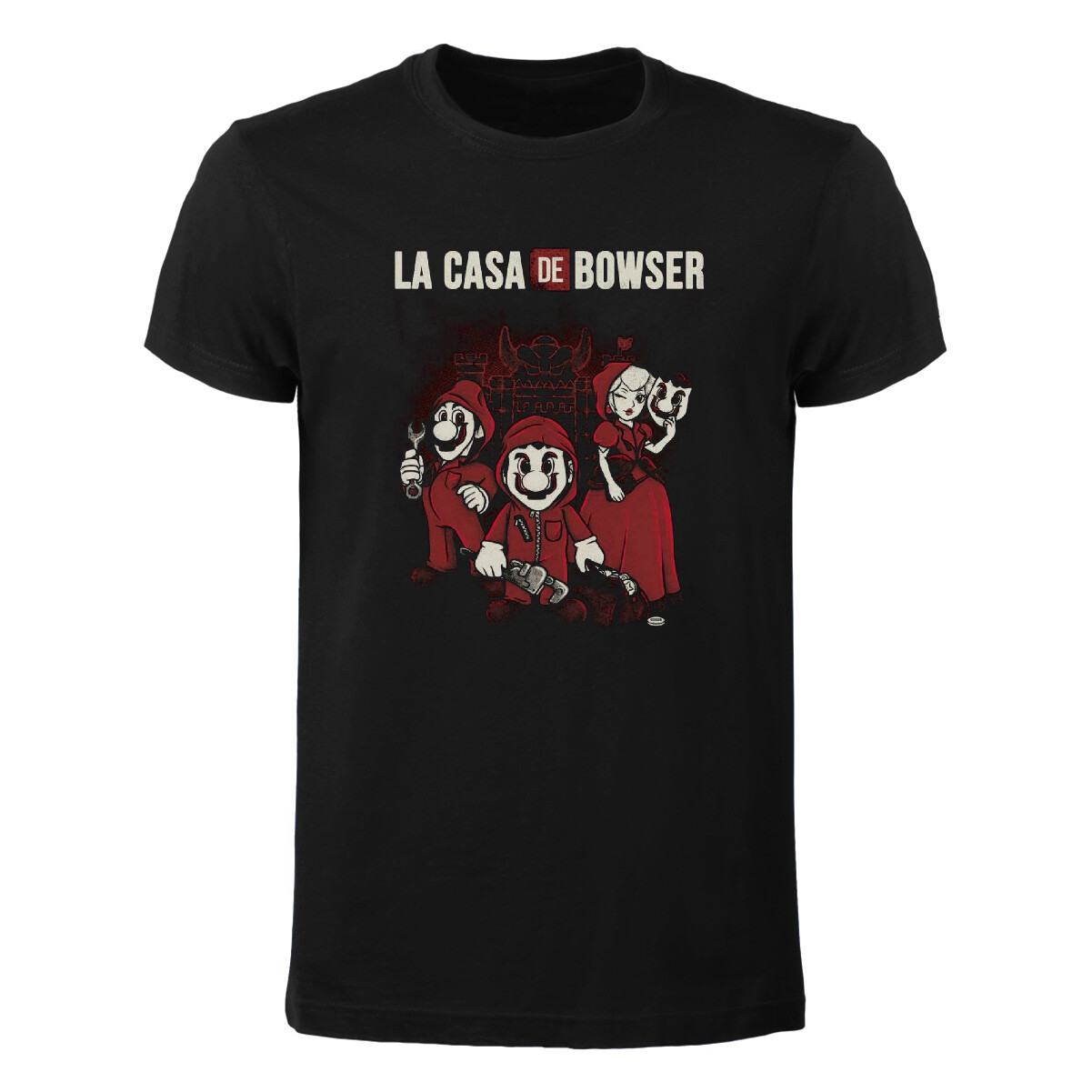 T-shirt Uomo - La Casa de Bowser " La casa di carte "