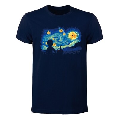T-shirt Uomo - Super Mario Notte stellata