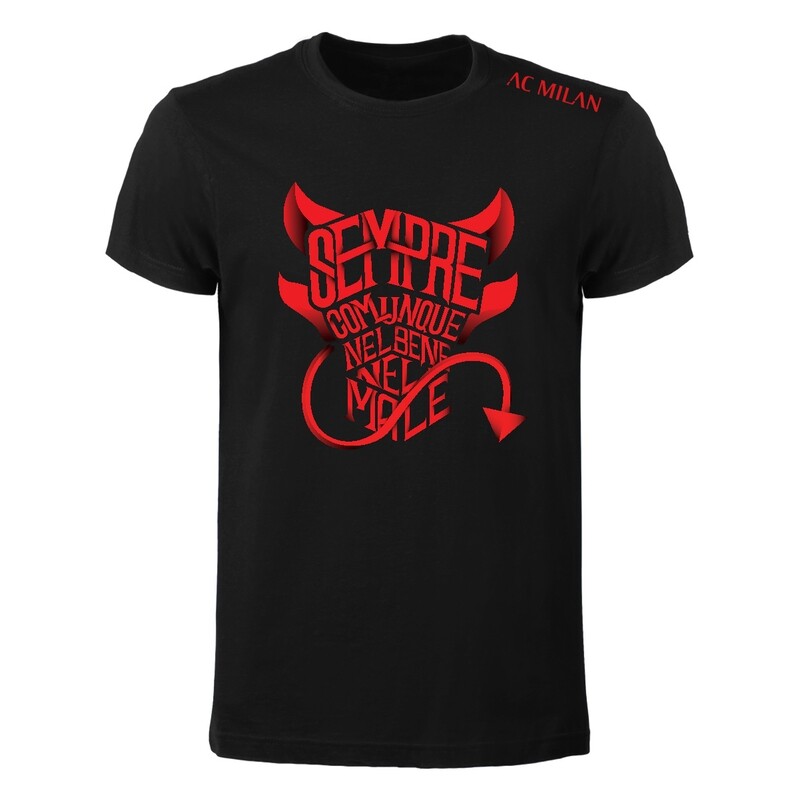 T-shirt Uomo - AC Milan Rossoneri *Sempre comunque nel bene nel male*