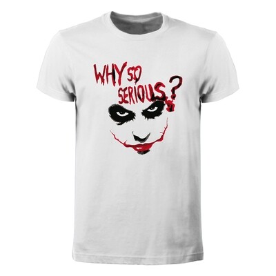 T-shirt Uomo - joker - why so serious? bianco