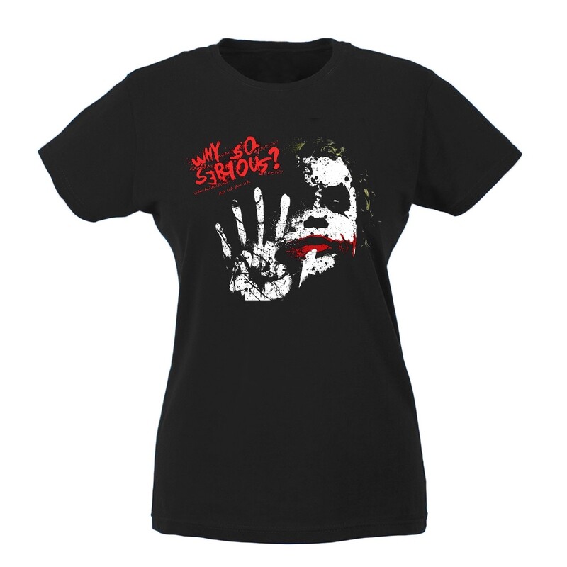 T-shirt Donna - joker - why so serious? nero